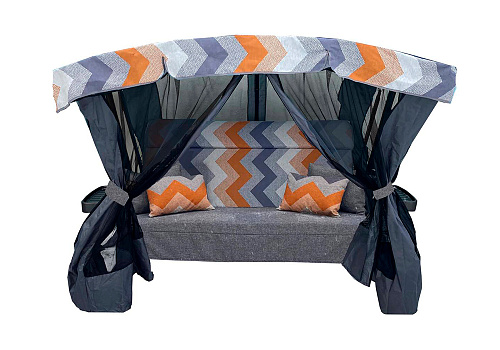 Качели садовые 3-х местные Ранго Премиум Руна серые