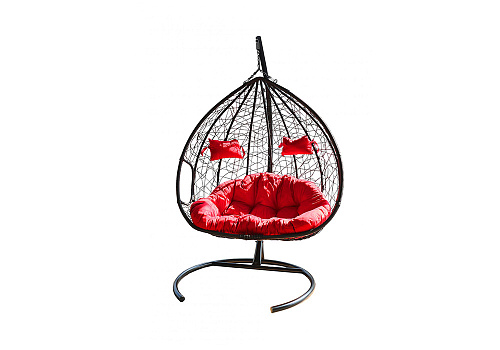 Кресло подвесное Феникс черное / красное