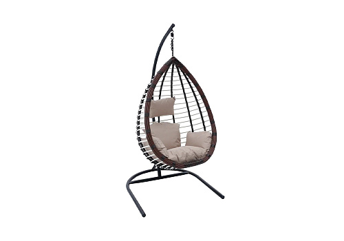 Кресло подвесное Шарм коричневое / бежевое