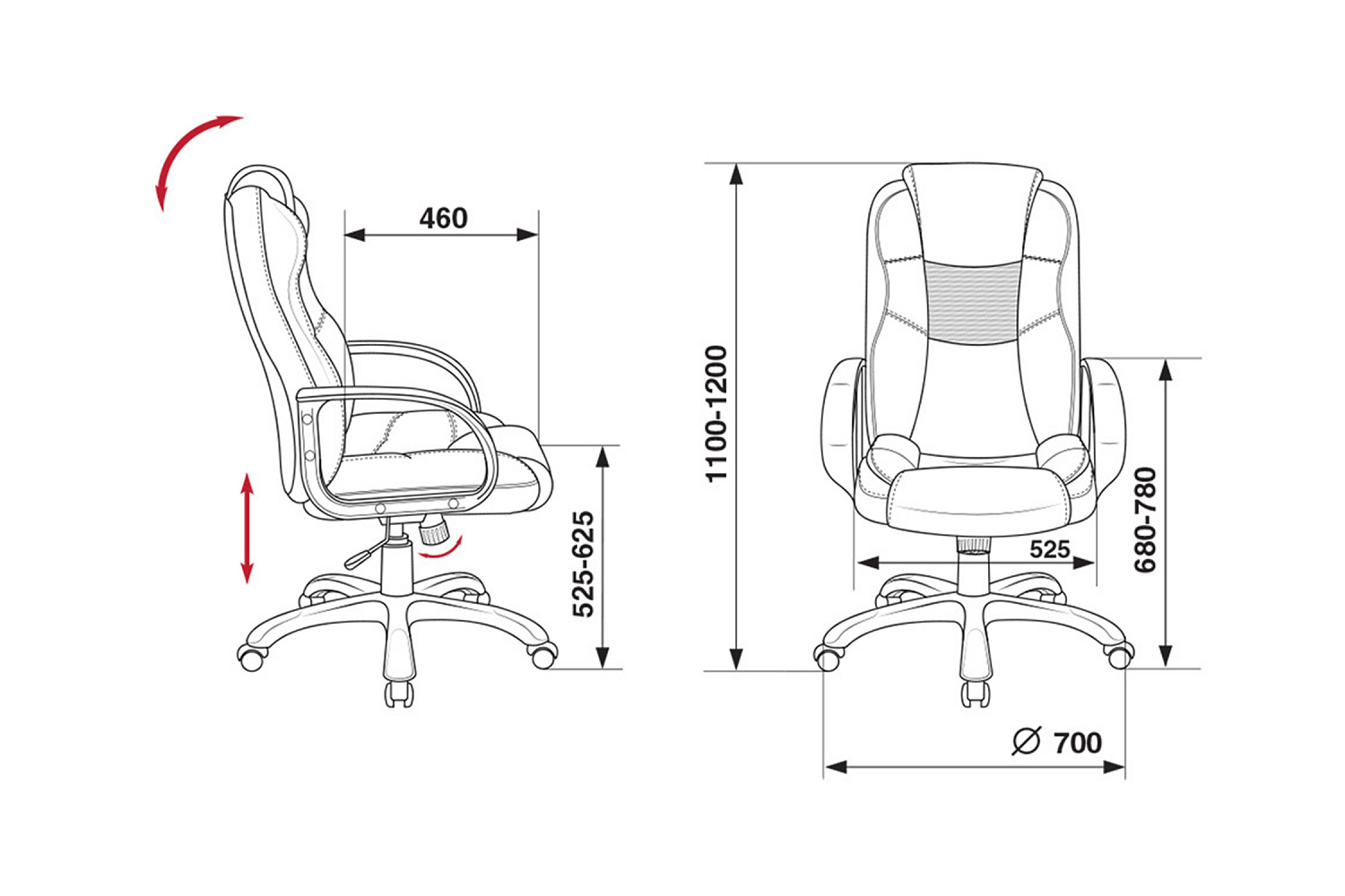 кресло бюрократ t 9923sl