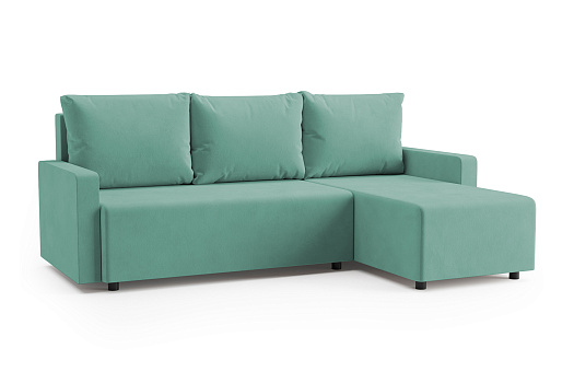 Диван угловой еврокнижка Мидгард мятный