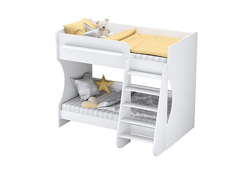 Кровать двухъярусная Polini kids Dream 1500 белый