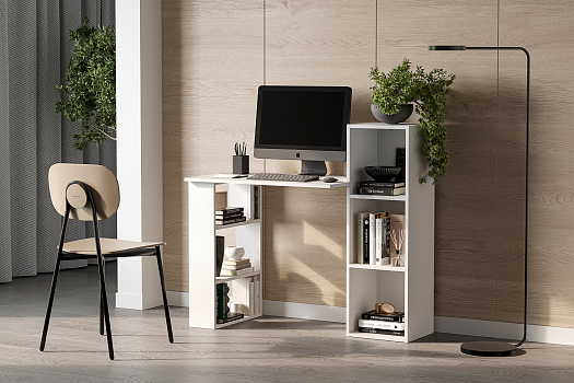 Стол компьютерный Орион белый