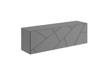 Шкаф навесной Гранж ШН-004 серый шифер / матовый графит софт