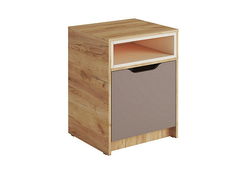 Тумба Rich дуб крафт золотой / миндаль / глиняный серый