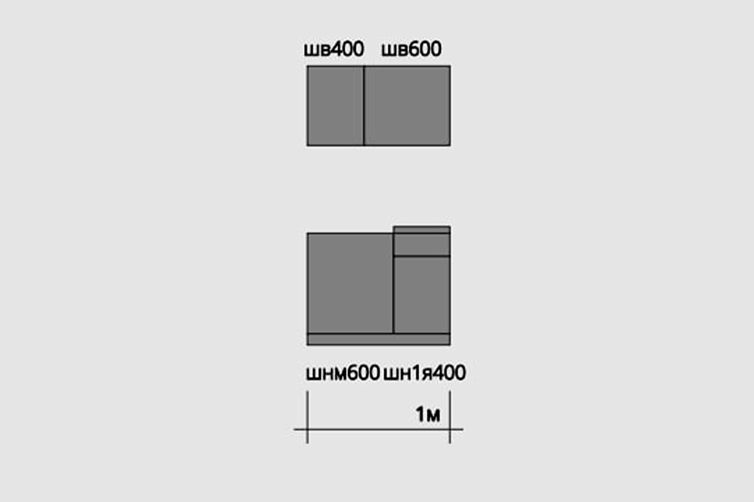 Сурская мебель Ритмо 1.4м МДФ