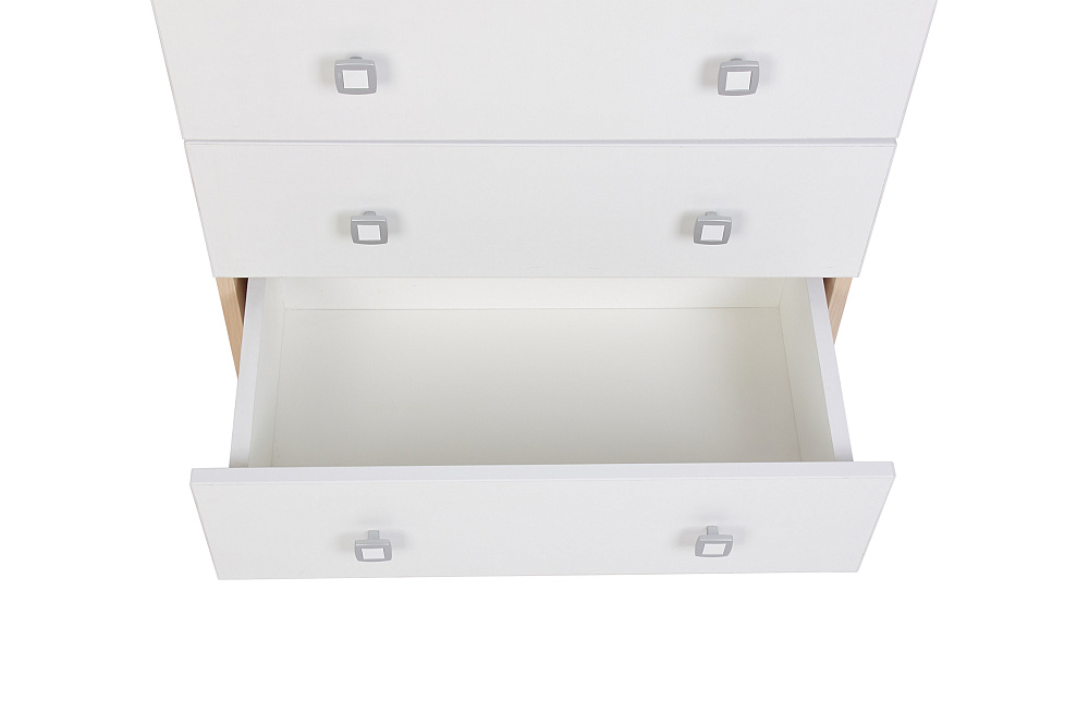 Комод c 4 ящиками Polini kids Simple дуб пастельный-белый