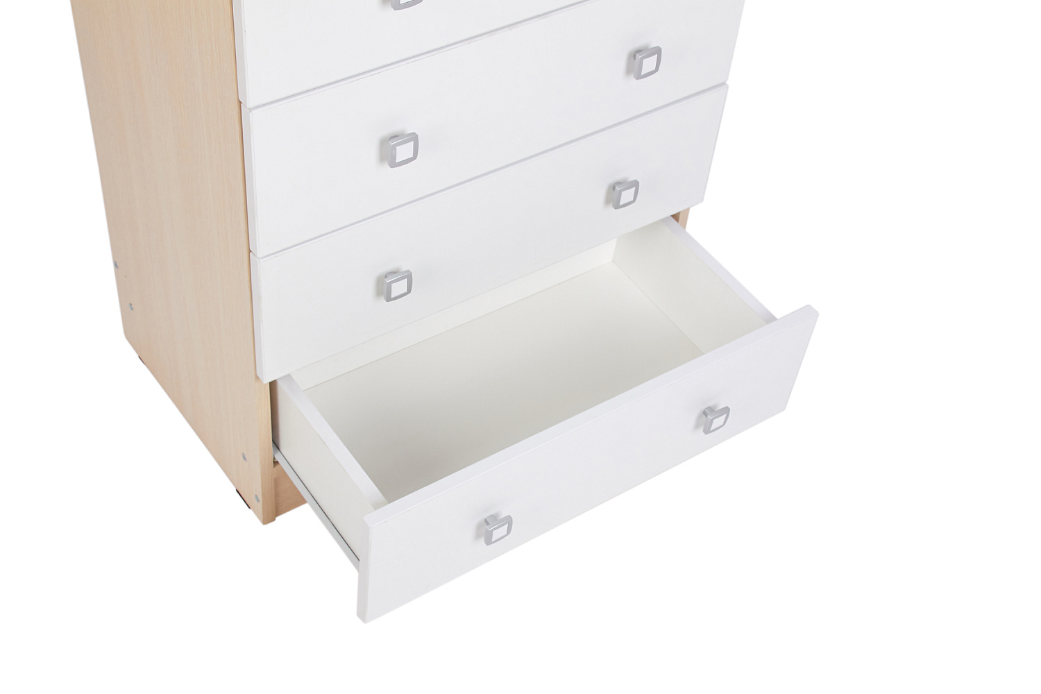 Комод c 4 ящиками Polini kids Simple дуб пастельный-белый