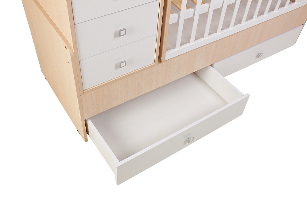 Кровать детская Фея 1100 дуб пастельный / белый