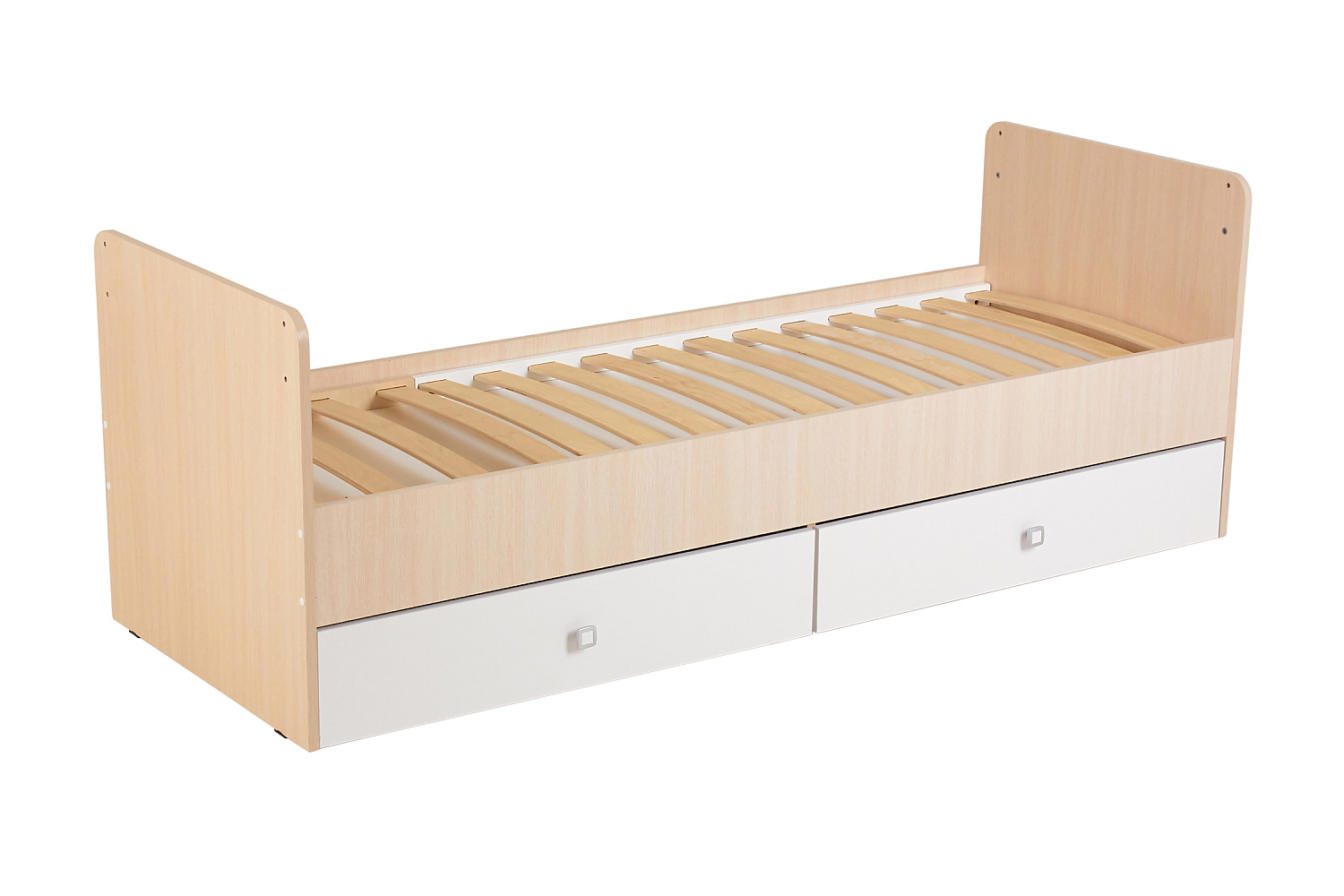 Кровать детская Фея 1100 дуб пастельный / белый