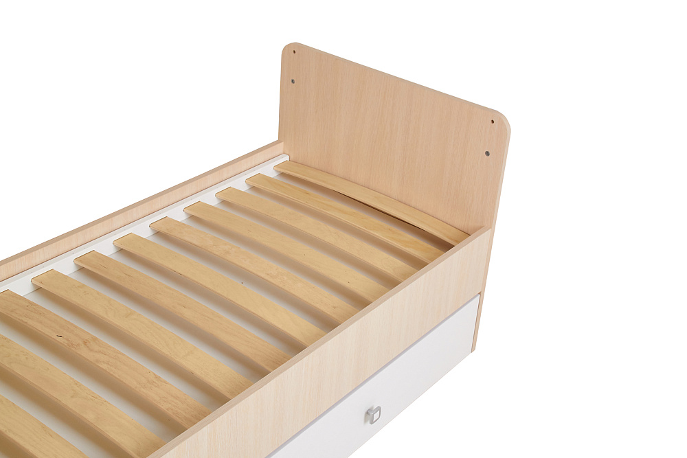 Кровать детская Фея 1100 дуб пастельный / белый