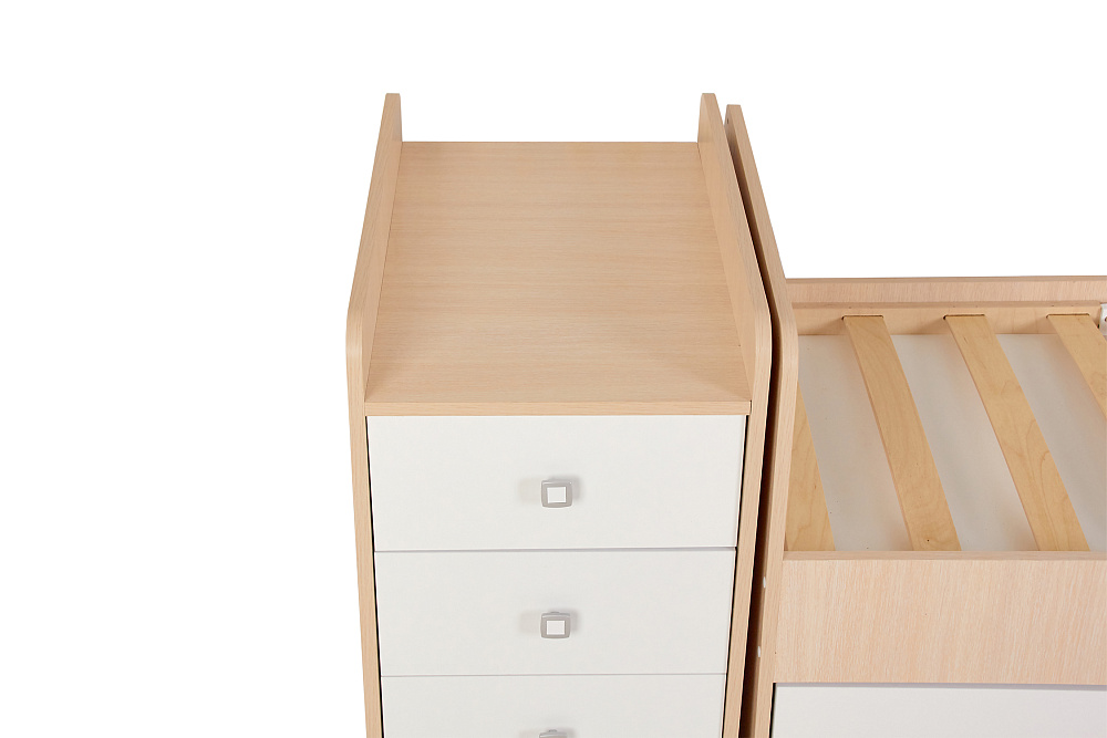 Кровать детская Фея 1100 дуб пастельный / белый