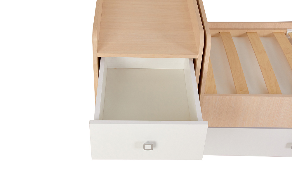 Кровать детская Фея 1100 дуб пастельный / белый