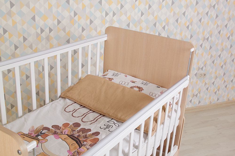 Кровать детская Фея 1100 дуб пастельный / белый