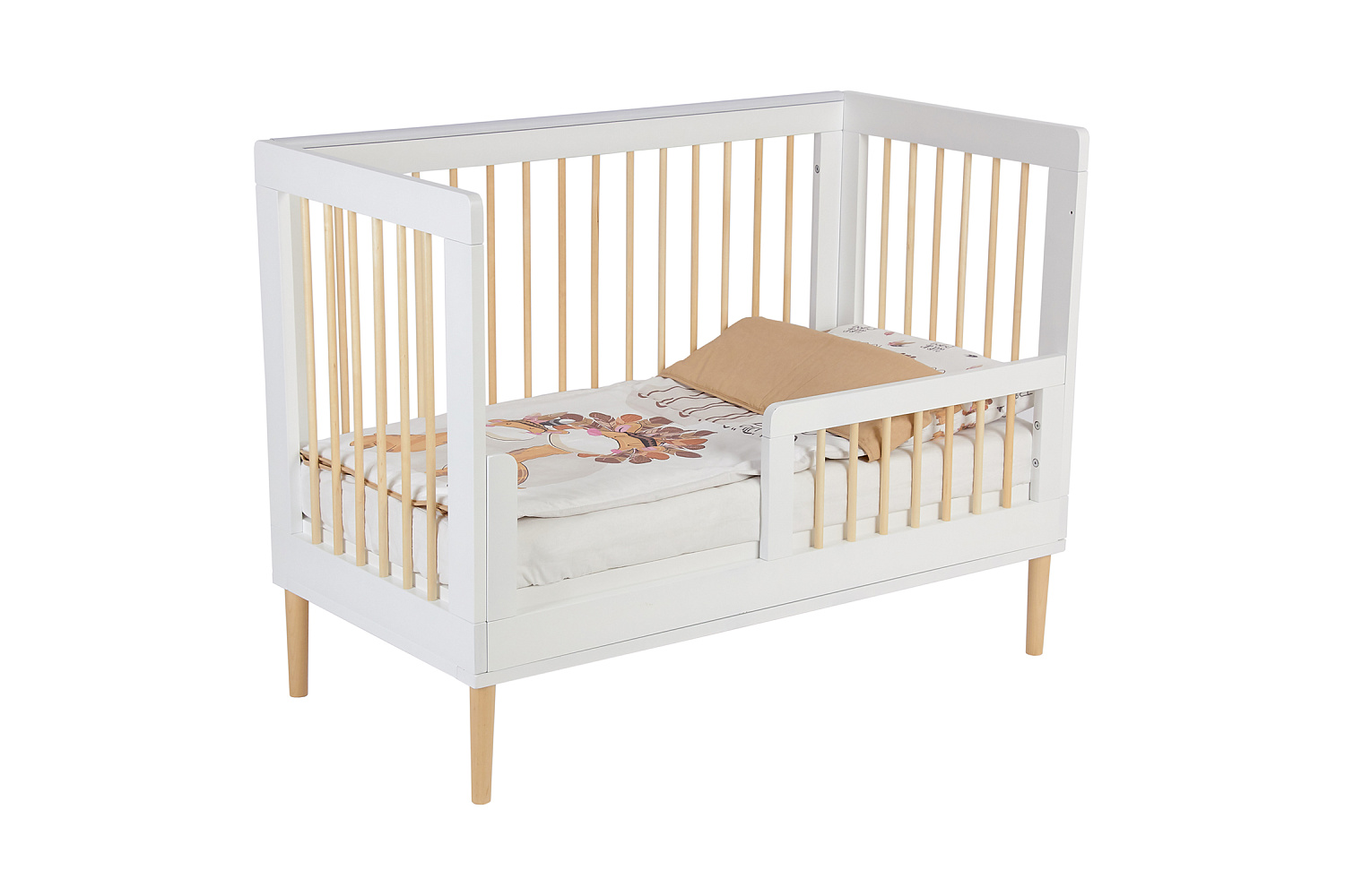 Кроватка детская Polini kids Simple 360 белый / натуральный