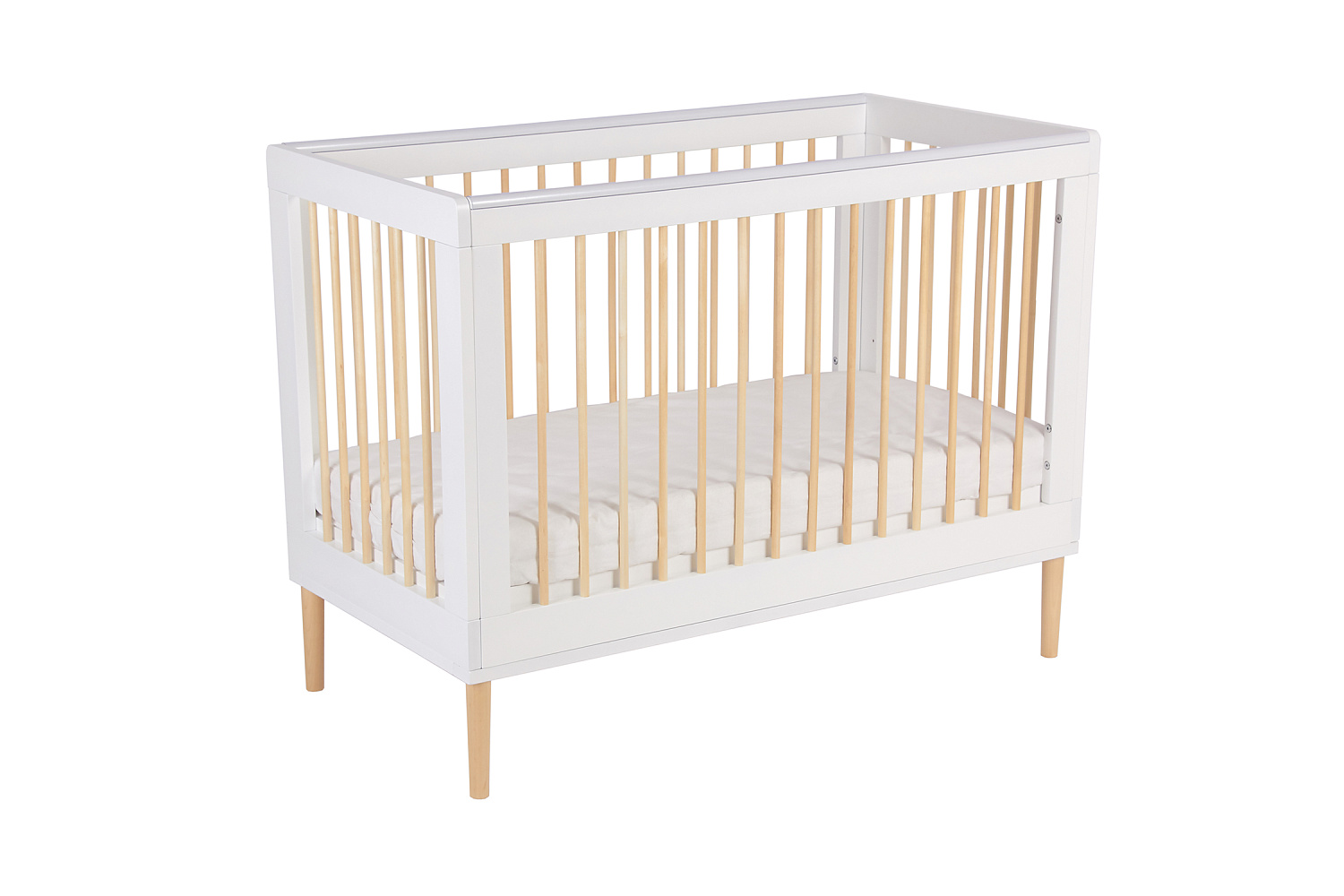 Кроватка детская Polini kids Simple 360 белый / натуральный