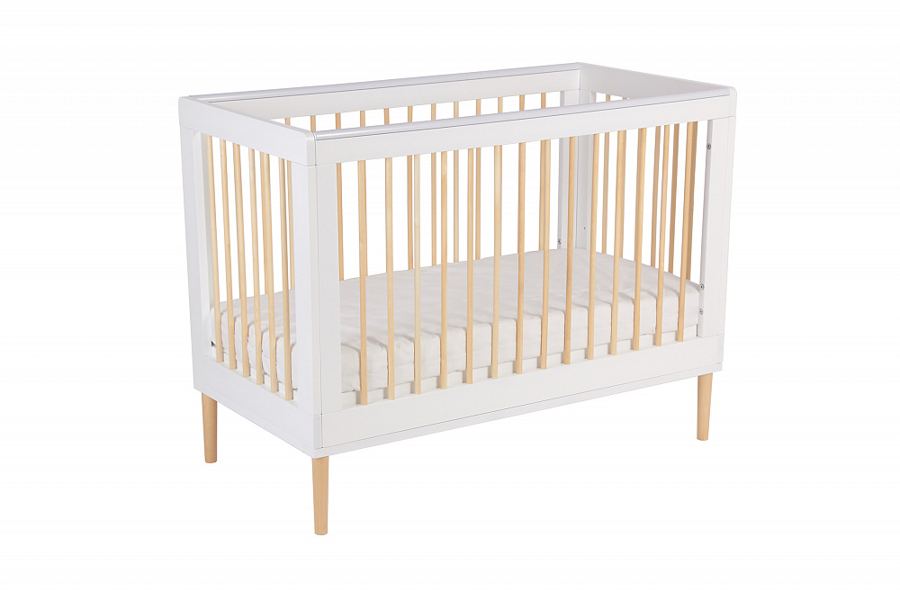 Кроватка детская Polini kids Simple 360 белый / натуральный