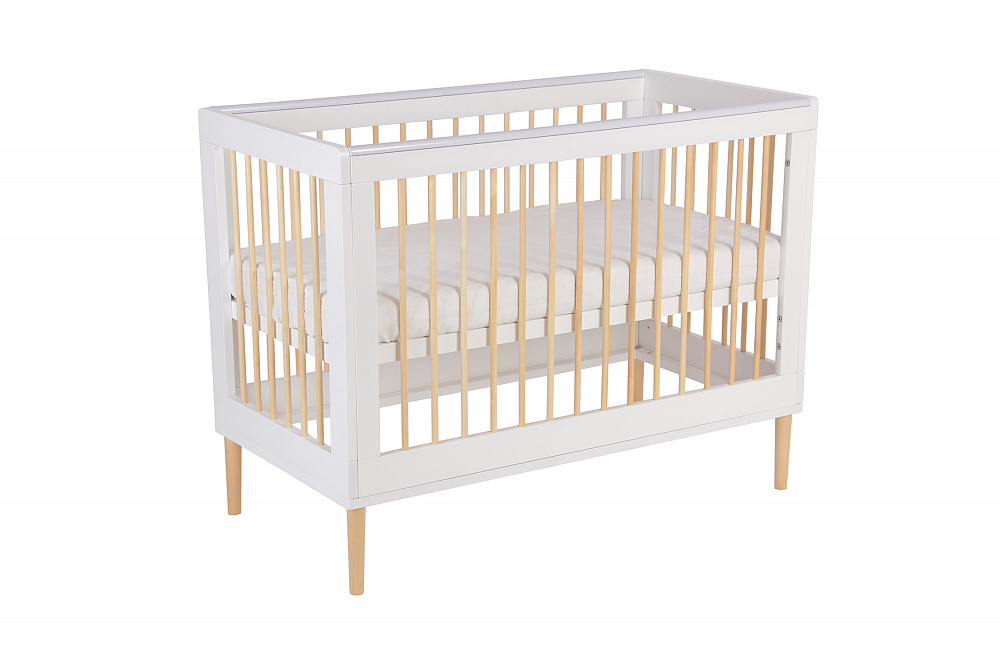 Кроватка детская Polini kids Simple 360 белый / натуральный