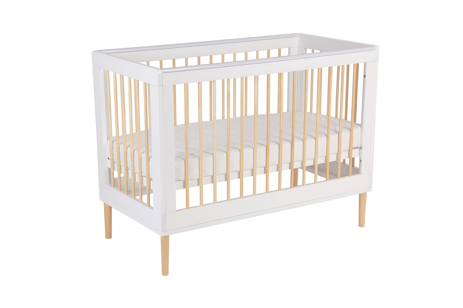 Кроватка детская Polini kids Simple 360 белый / натуральный