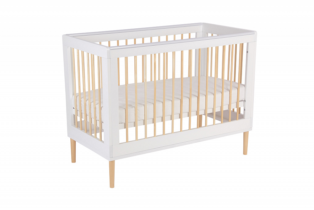 Кроватка детская Polini kids Simple 360 белый / натуральный