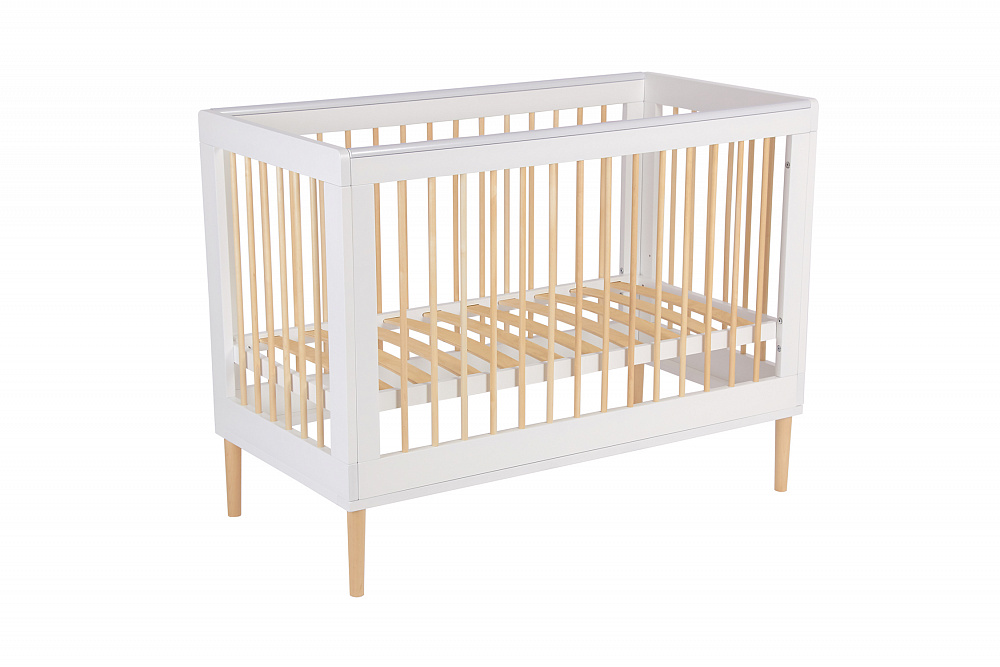 Кроватка детская Polini kids Simple 360 белый / натуральный