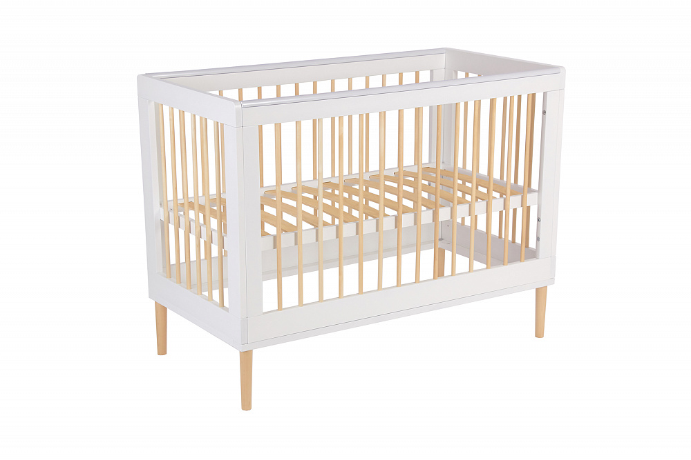 Кроватка детская Polini kids Simple 360 белый / натуральный
