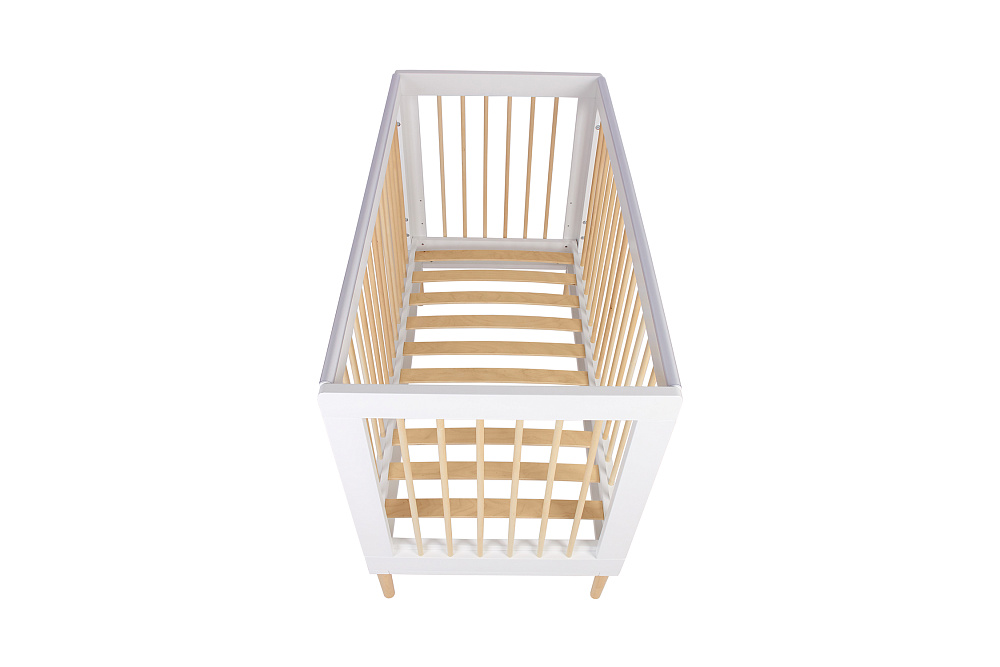 Кроватка детская Polini kids Simple 360 белый / натуральный