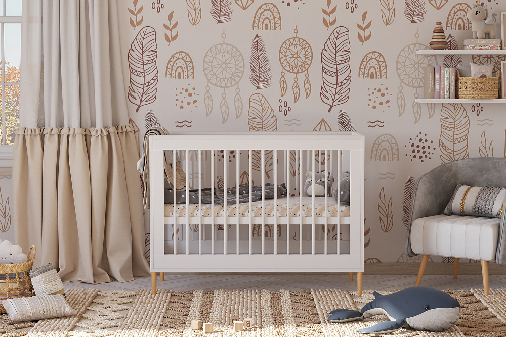 Кроватка детская Polini kids Simple 360 белая