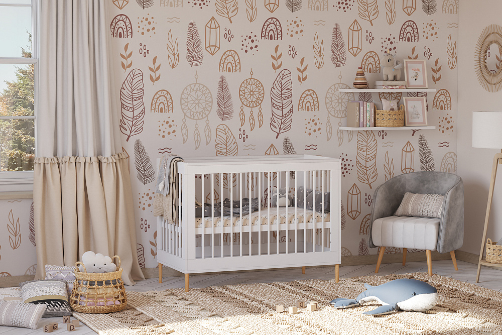 Кроватка детская Polini kids Simple 360 белая