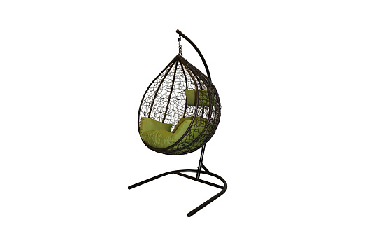 Кресло подвесное Сфера Лайт коричневое / оливковое