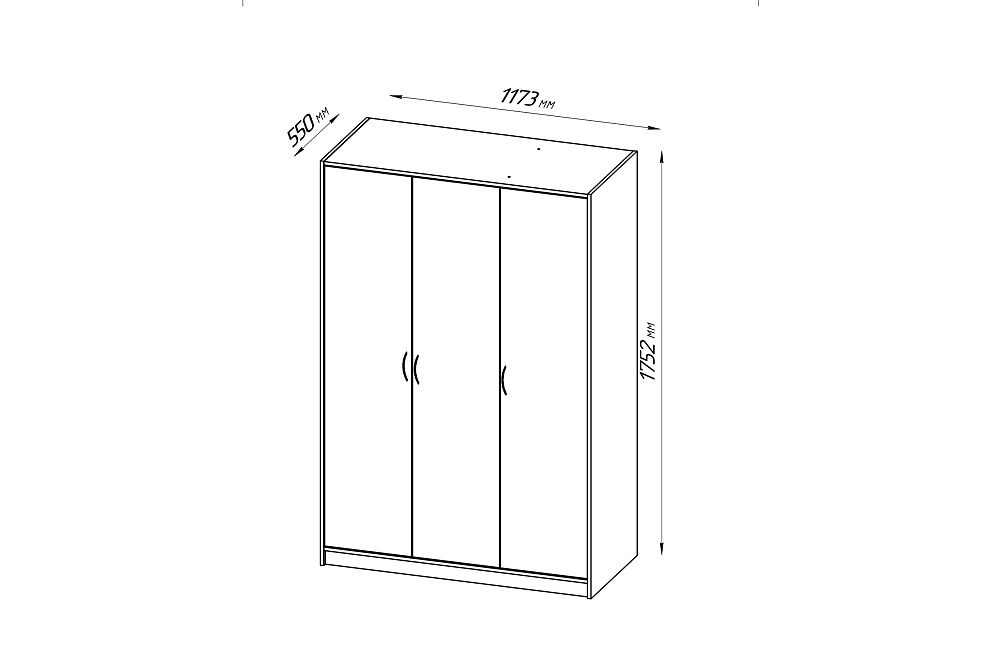 Шкаф трехстворчатый Орион венге
