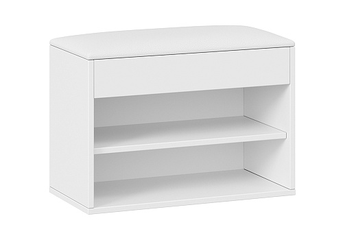 Тумба для обуви Лайт тип 1 белый глянец