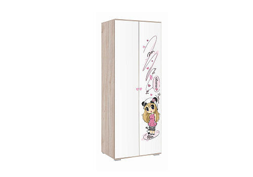Шкаф 2-х дверный Панда 03.01 дуб мария / белый