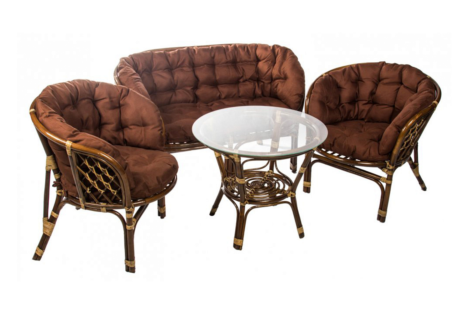 Обеденная группа Багамы Премиум коричневая