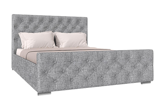 Кровать Мишель рогожка серая