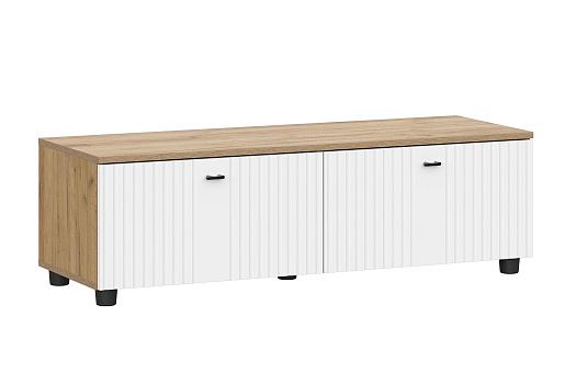 ТВ-тумба Ливенто дуб золотой / белый матовый 