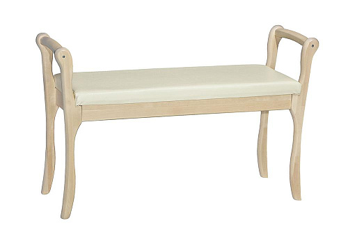 Банкетка мягкая с подлокотниками бежевая