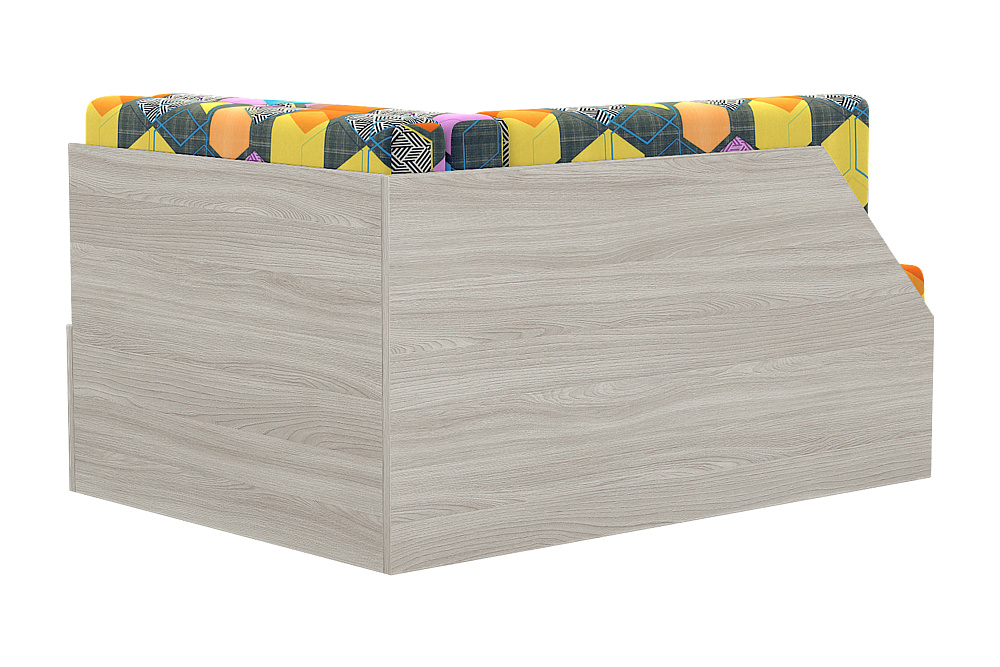 Диван выкатной №1 ясень шимо светлый / принт геометрия