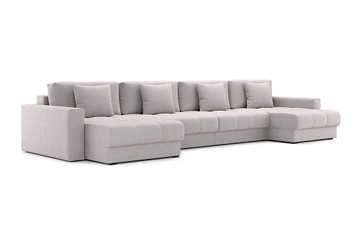 Диван п-образный тик-так Монарх М2О2 серо-бежевый