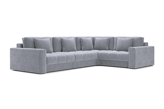 Диван угловой тик-так Монарх М3У1 светло-серый