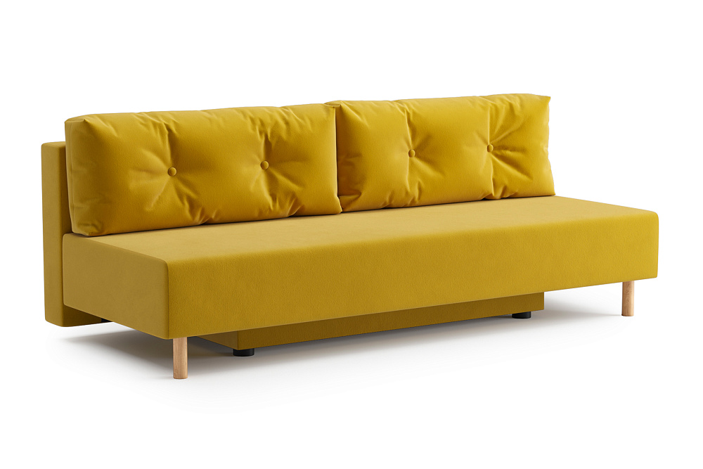 Диван еврокнижка Хольми желтый