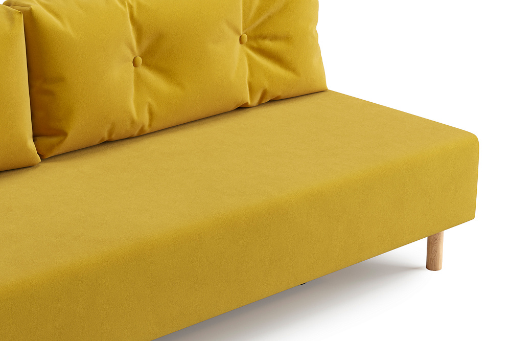 Диван еврокнижка Хольми желтый