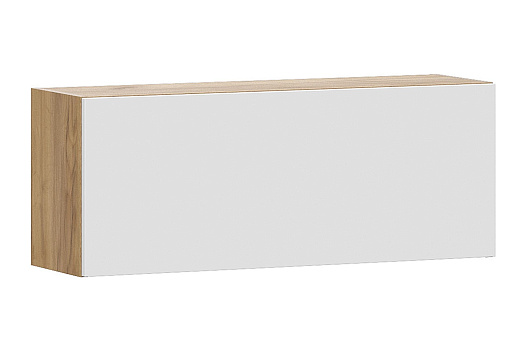 Шкаф навесной Ливенто дуб золотой / белый матовый
