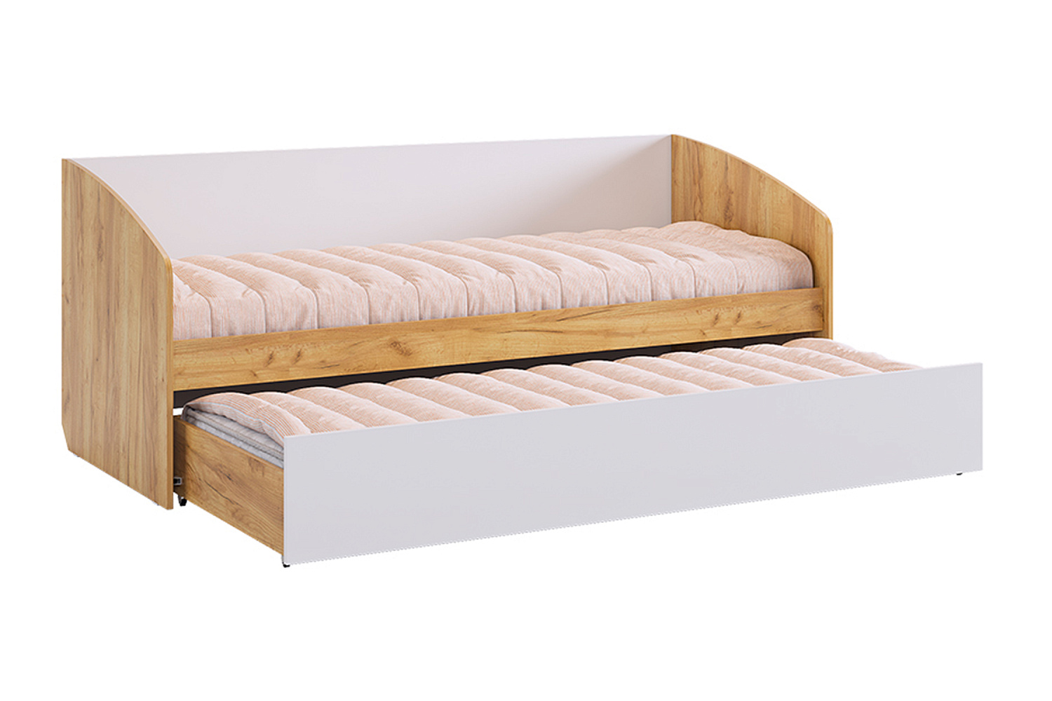 Детская кровать Форсаж дуб крафт золотой / белый