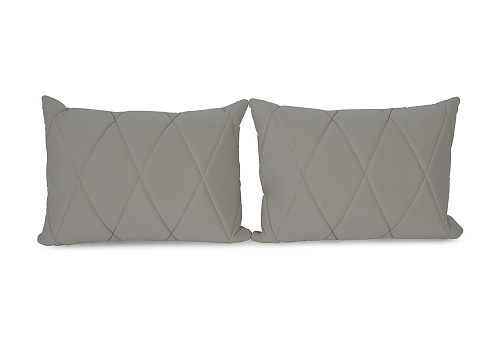 Комплект подушек Роуз велюр серо-бежевый