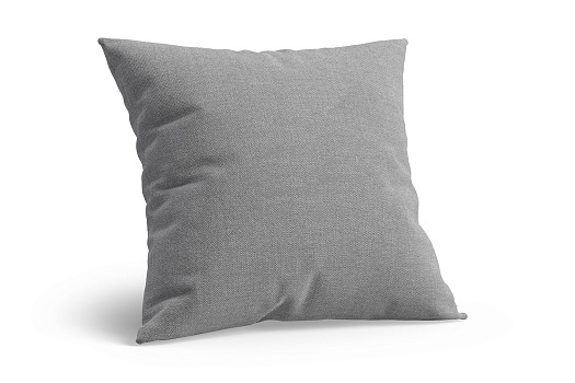 Подушка рогожка серая