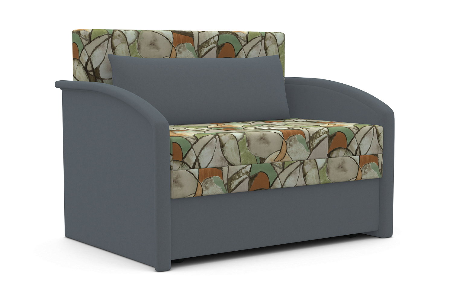 Диван выкатной Малыш 1000 серый / зеленый