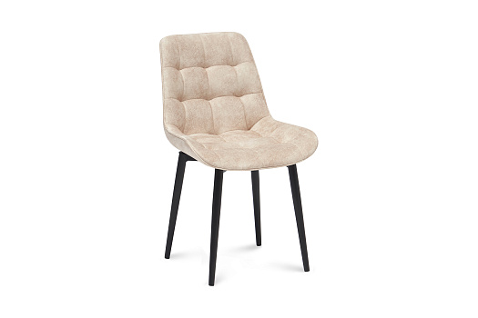 Стул Бостон черный муар / бежевый