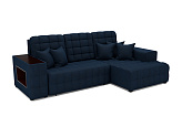 Диван угловой еврокнижка Мадрид велюр темно-синий