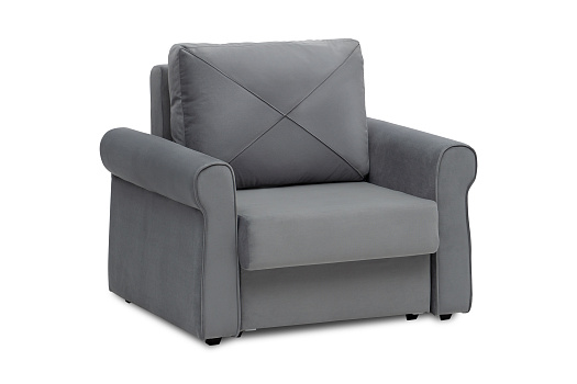 Кресло еврокнижка Лира серое